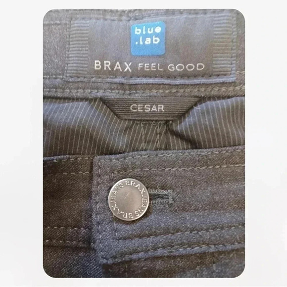 Brax Dark Grey Straight Leg Trouser Pants Size 34 - Picture 7 of 10